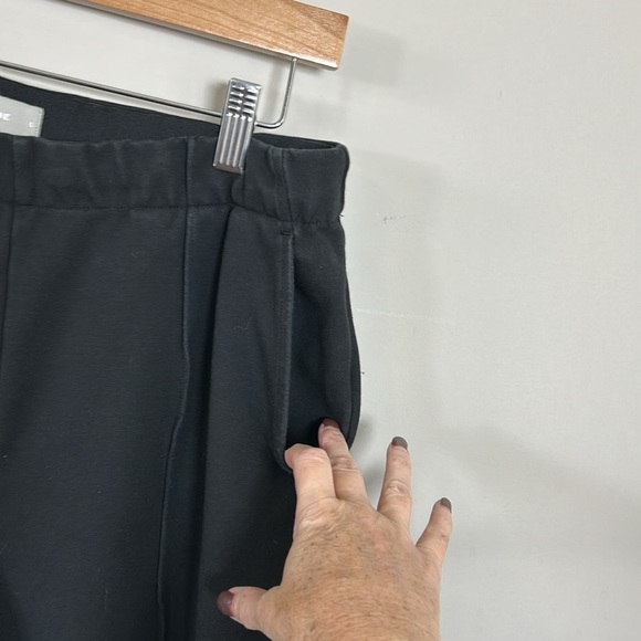 EVERLANE The Dream Pant Black Tailored Sweatpant Pockets Double Knit Sz L - Picture 6 of 16